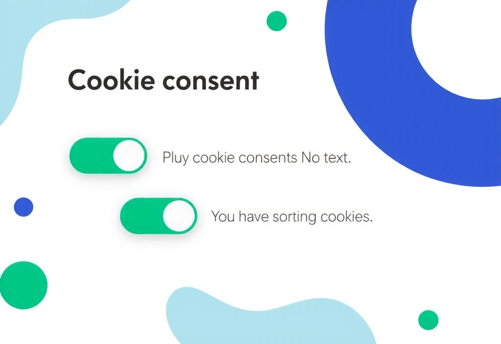 Abstrakte Darstellung von Cookie-Einstellungen und Kontrollmöglichkeiten