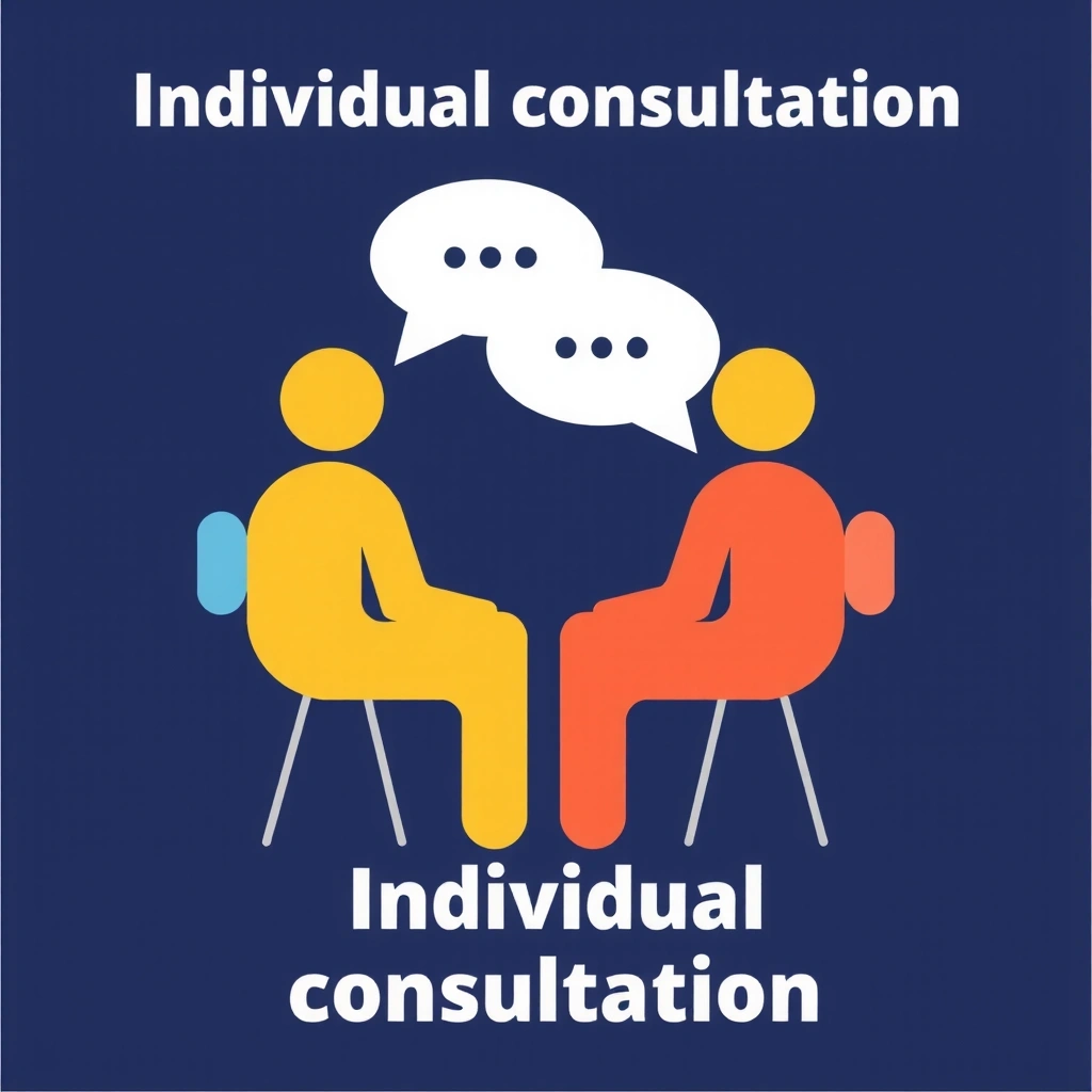 Symbol für individuelle Beratung: zwei Personen im Gespräch
